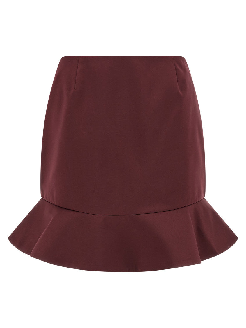 Maroon Flounced Skirt 1