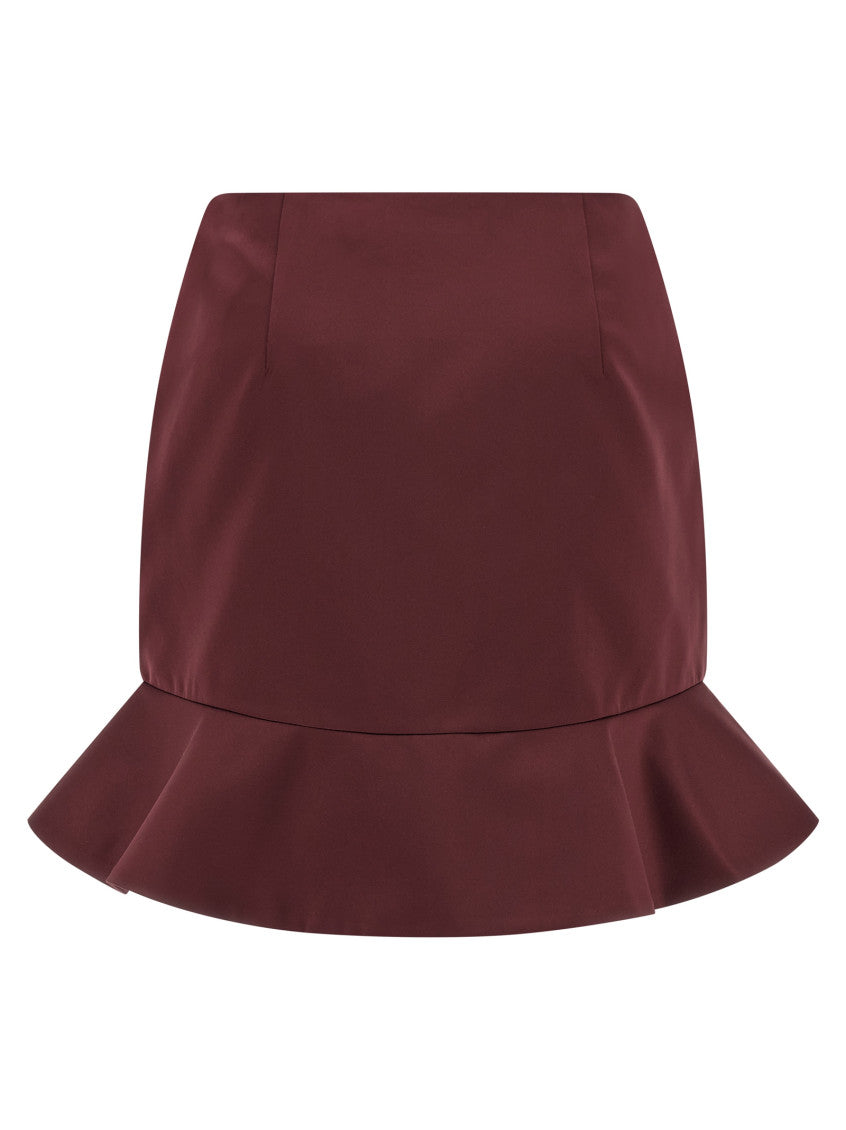 Maroon Flounced Skirt 2