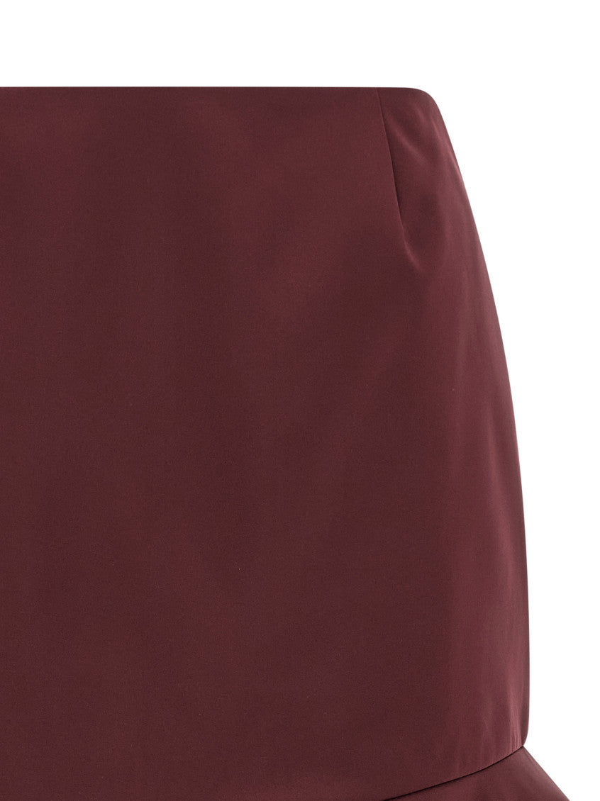 Maroon Flounced Skirt 3