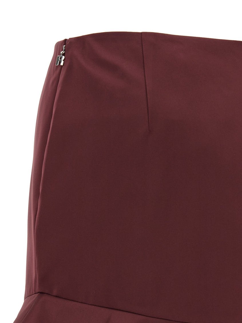 Maroon Flounced Skirt 4