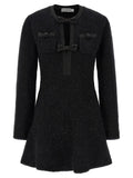 Black 'Black Sequin Knit Mini' Dress 1