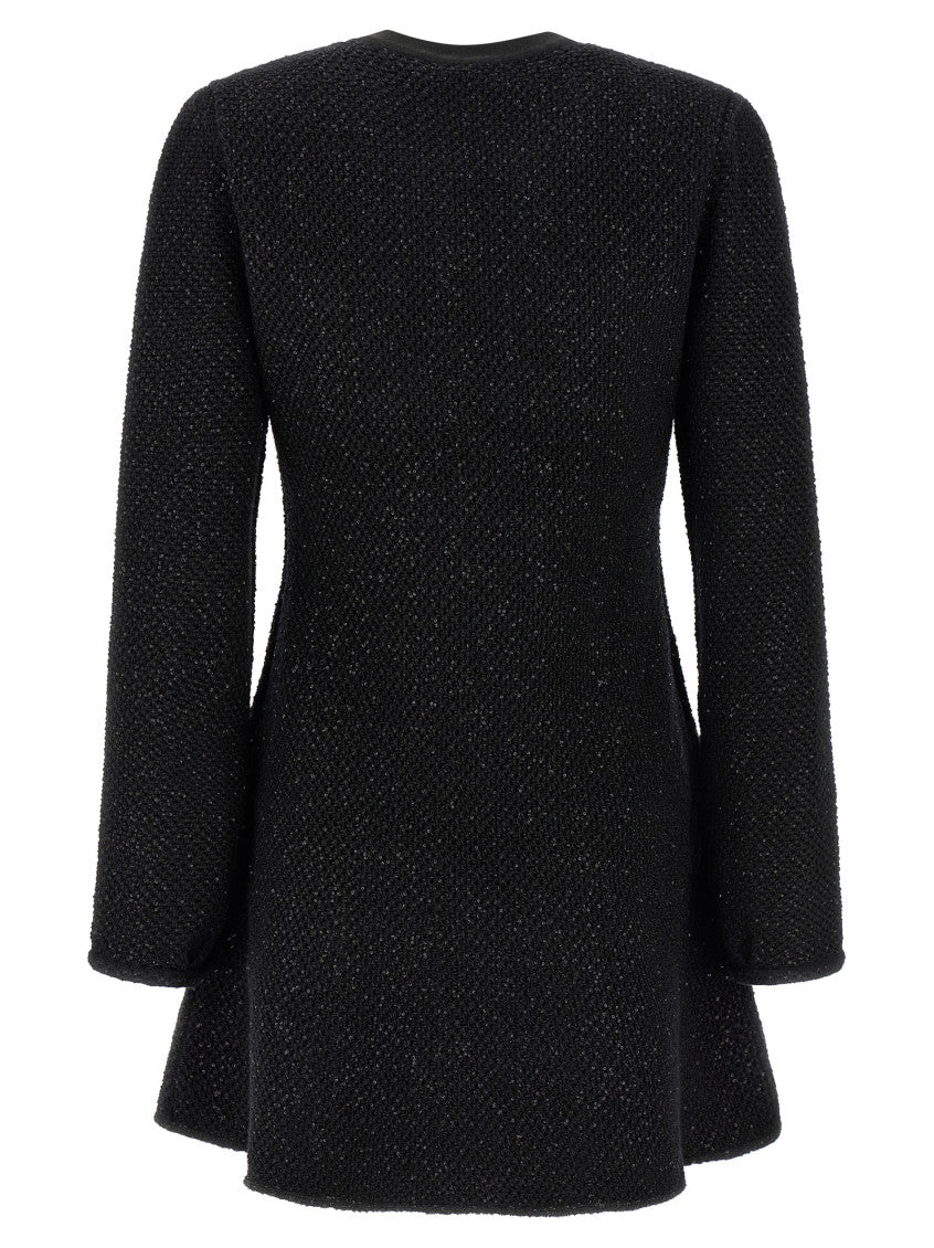Black 'Black Sequin Knit Mini' Dress 2
