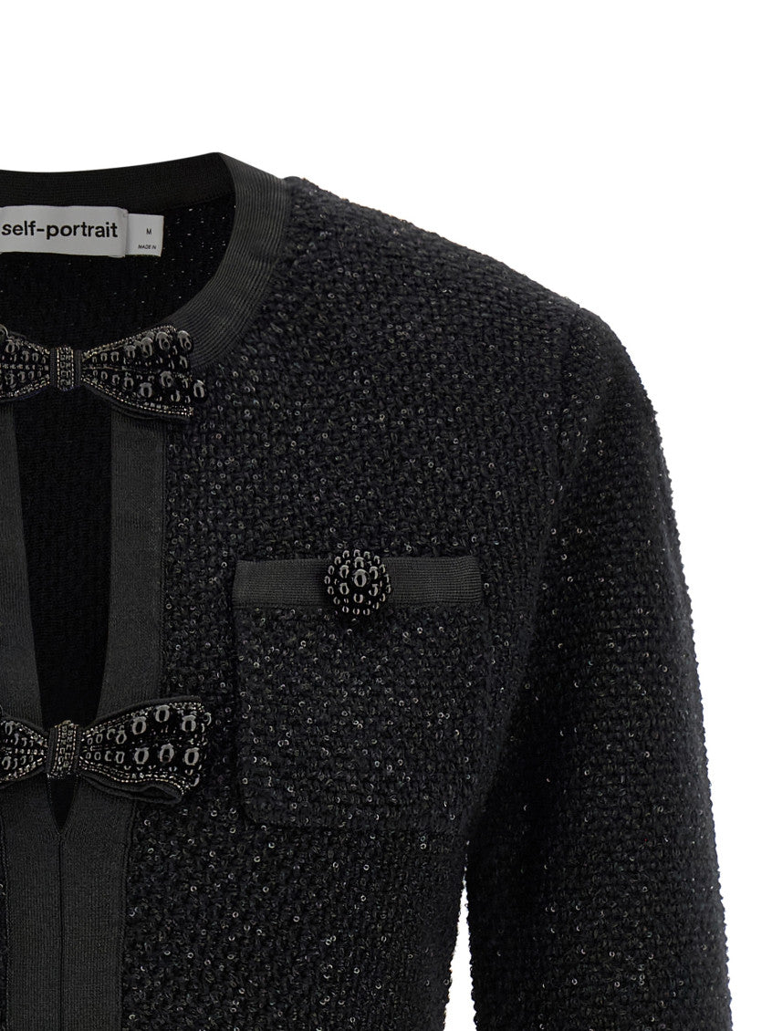Black 'Black Sequin Knit Mini' Dress 3
