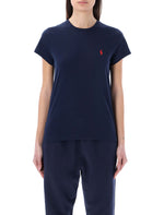 Blue Round Neck Logo T-Shirt 1