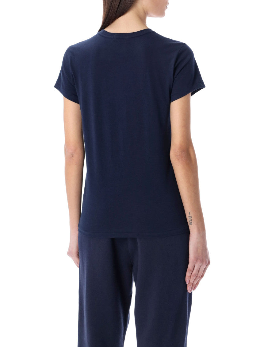 Blue Round Neck Logo T-Shirt 2