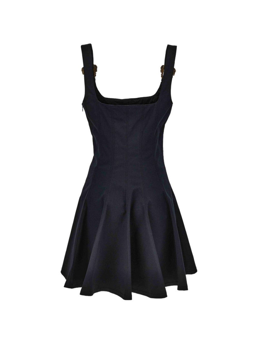 Black Square Neck Mini Dress 2