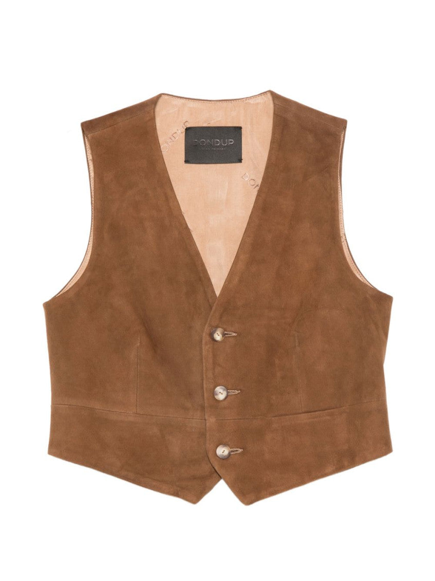 Brown V-Neck Waistcoat 1
