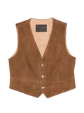 Brown V-Neck Waistcoat 1