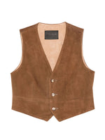 Brown V-Neck Waistcoat 1