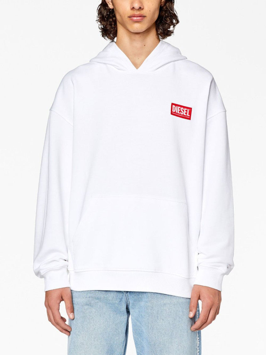 White Patch Oversized Hoodie 3