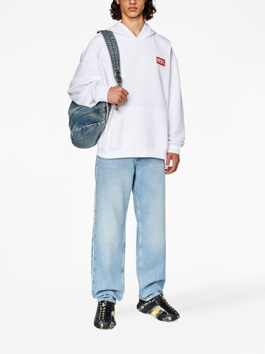 White Patch Oversized Hoodie 5