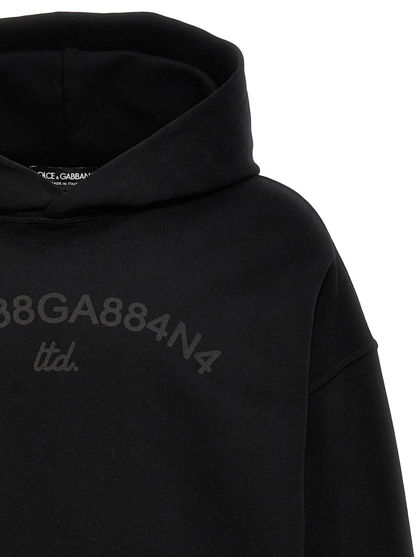 Black Logo Print Hoodie 3