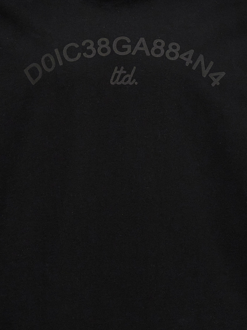 Black Logo Print Hoodie 4