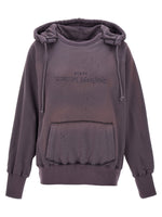 Purple logo Reverse Cotton Hoodie 1