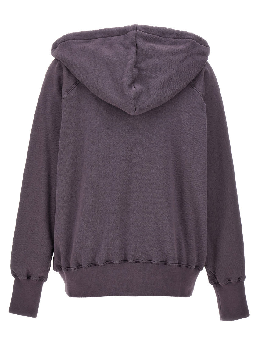 Purple logo Reverse Cotton Hoodie 2
