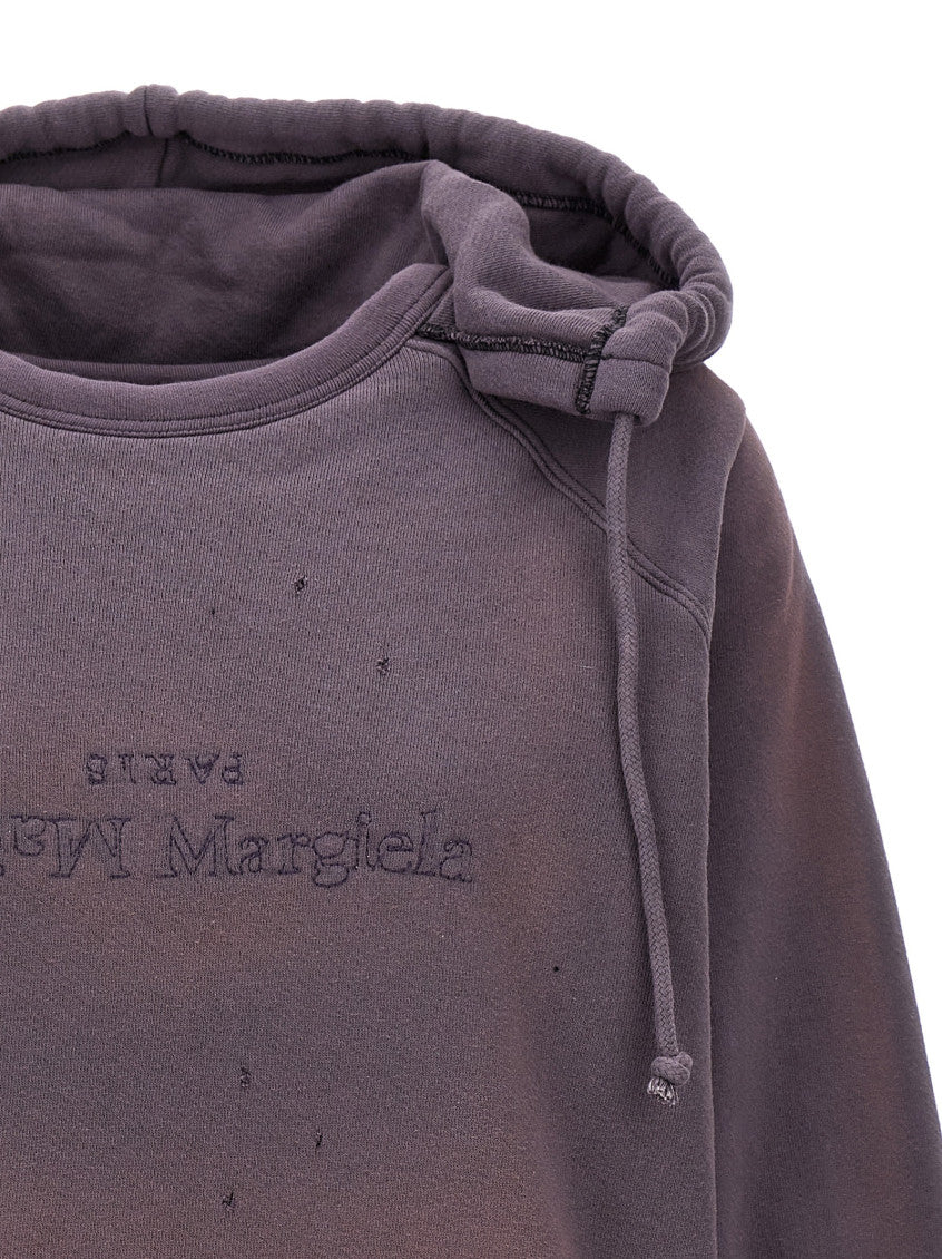 Purple logo Reverse Cotton Hoodie 3