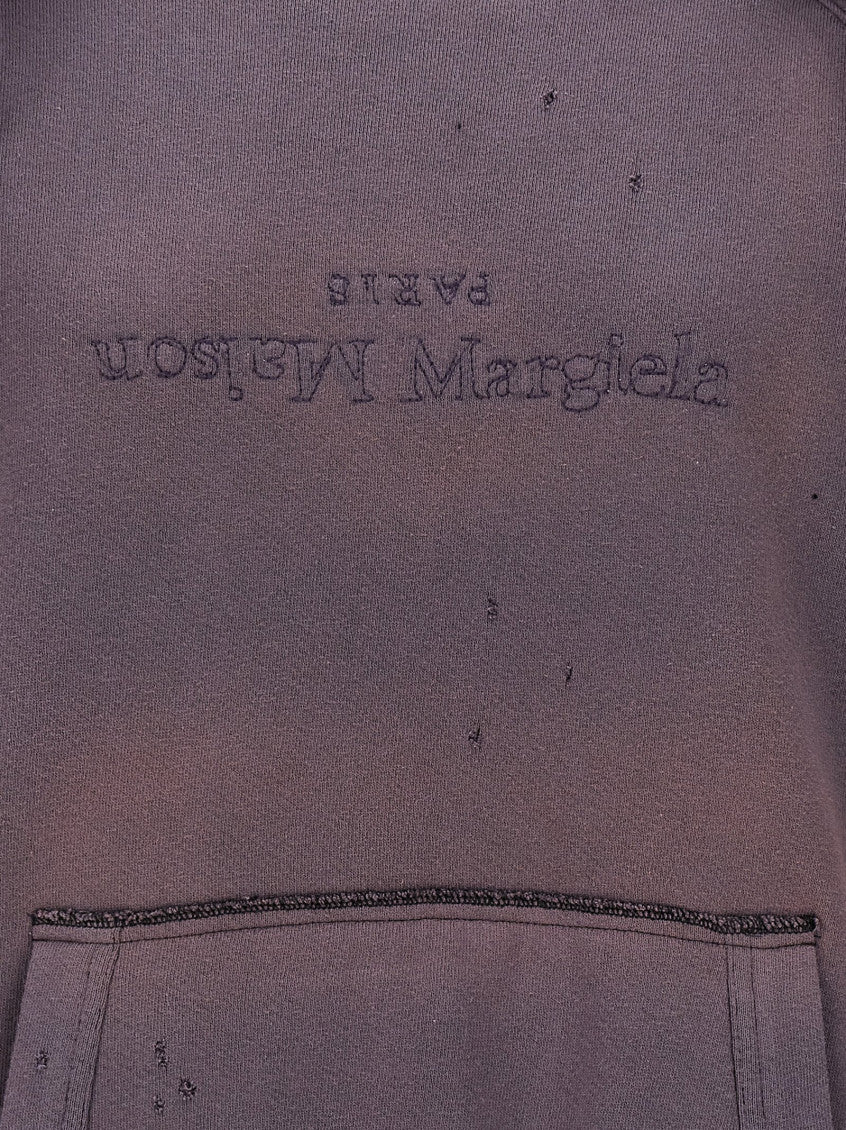 Purple logo Reverse Cotton Hoodie 4