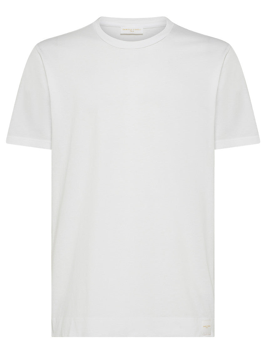White Crewneck Cotton T-shirt 1