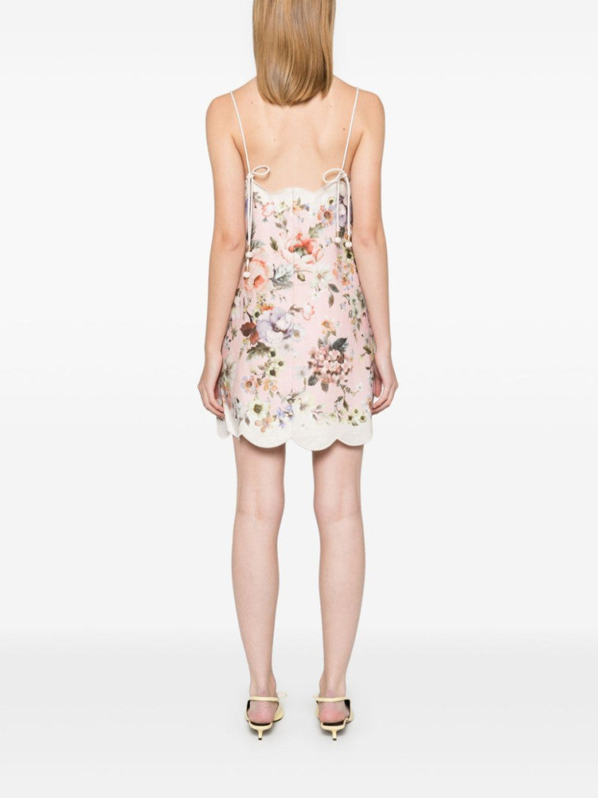 Pink Acacia printed linen mini dress 5
