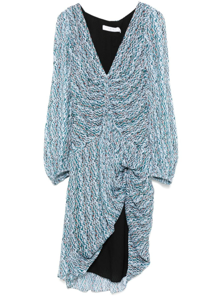 Sky Blue Ruline Short Dress 1