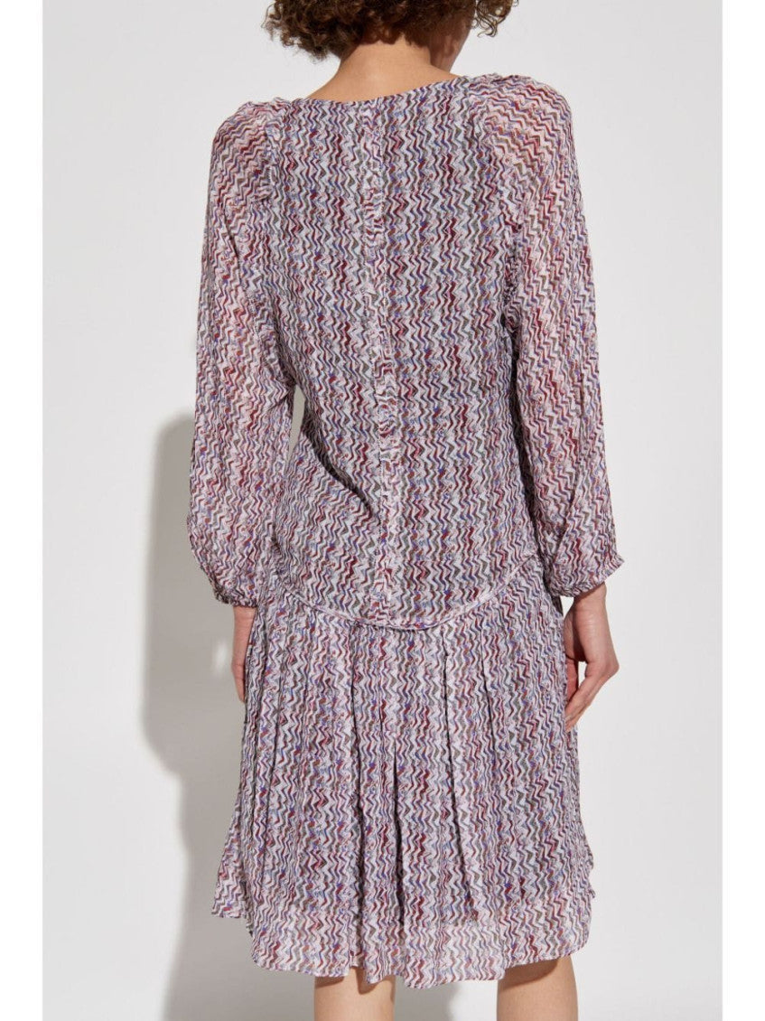 Pink Graphic Print Dress 4