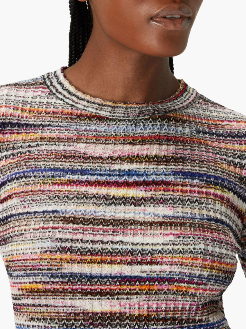 Multicolor Striped Short Dress 2