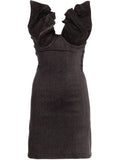 Black/Purple Denim Mini Dress 1