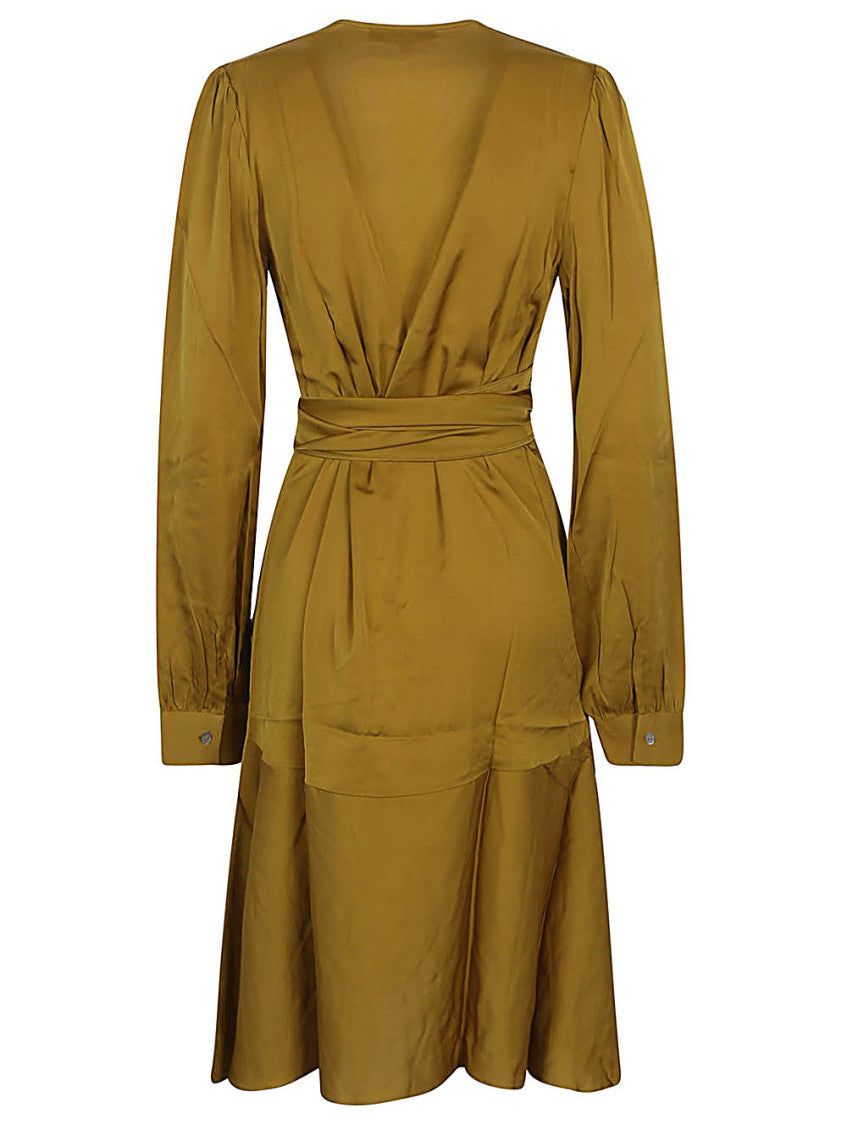 Golden Ananda silk short dress 2