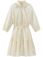 White Embroidery Cotton Shirtdress 1