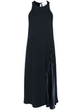 Navy Blue Sleeveless Midi Dress 1