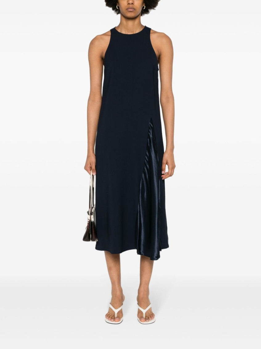 Navy Blue Sleeveless Midi Dress 2