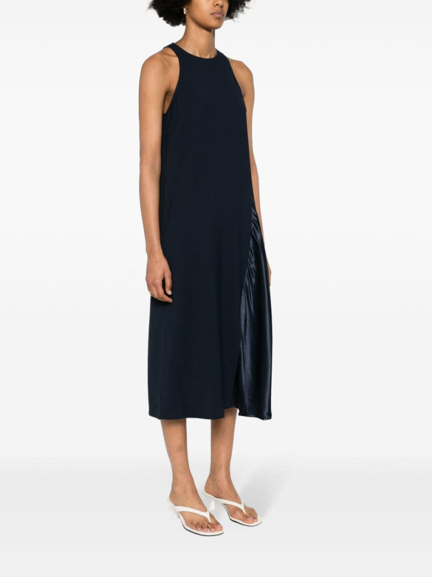 Navy Blue Sleeveless Midi Dress 3