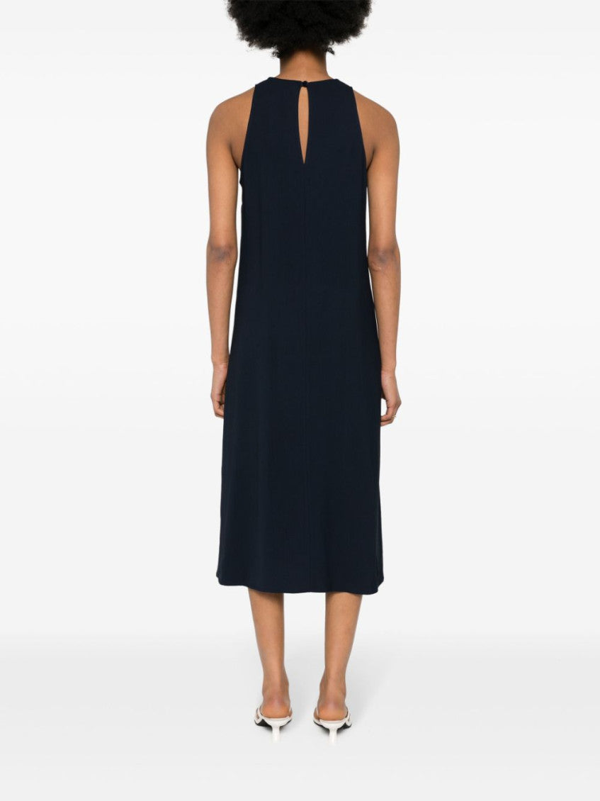 Navy Blue Sleeveless Midi Dress 4