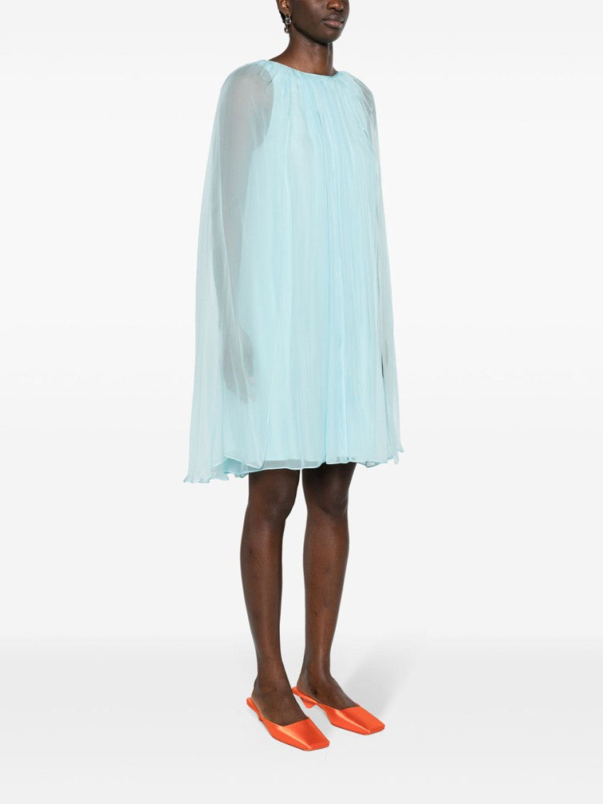Sky Blue Silk midi dress 2