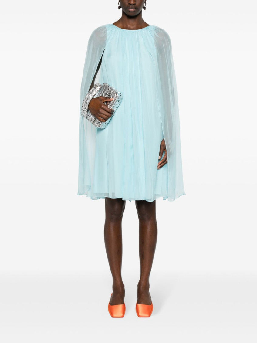 Sky Blue Silk midi dress 5