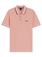 Pink Single Solid Shirt Collar Polo 1
