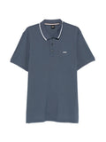 Blue Solid Shirt Collar Polo 1