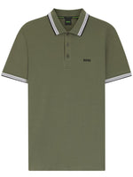 Green Solid Shirt Collar Polo 1
