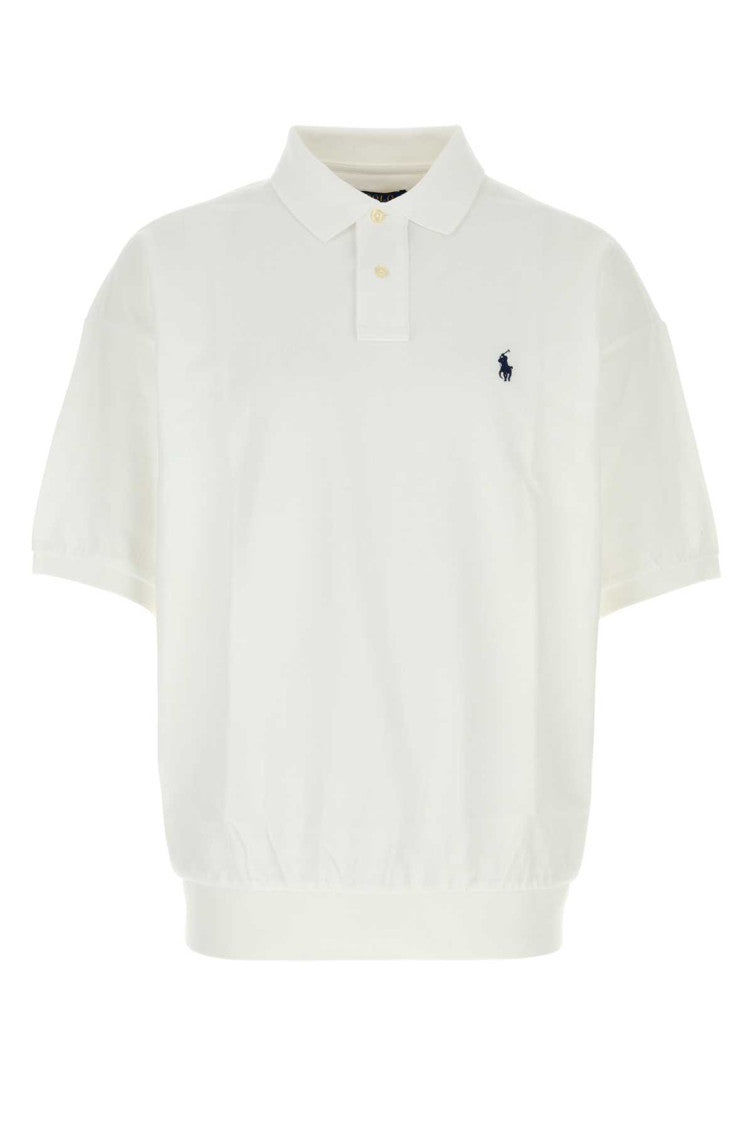 White Piquet Oversize Polo 1