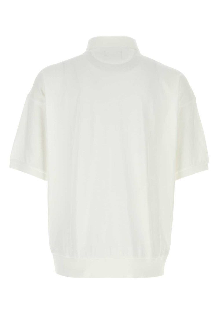 White Piquet Oversize Polo 2