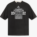 Black Crewneck Logo Print T-Shirt 1