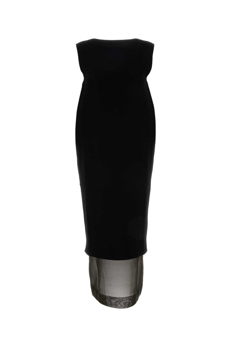 Black viscose blend Malik dress  1