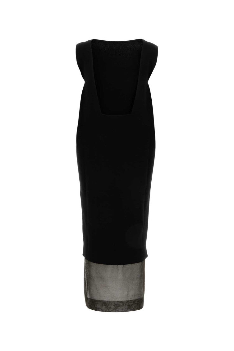 Black viscose blend Malik dress  2
