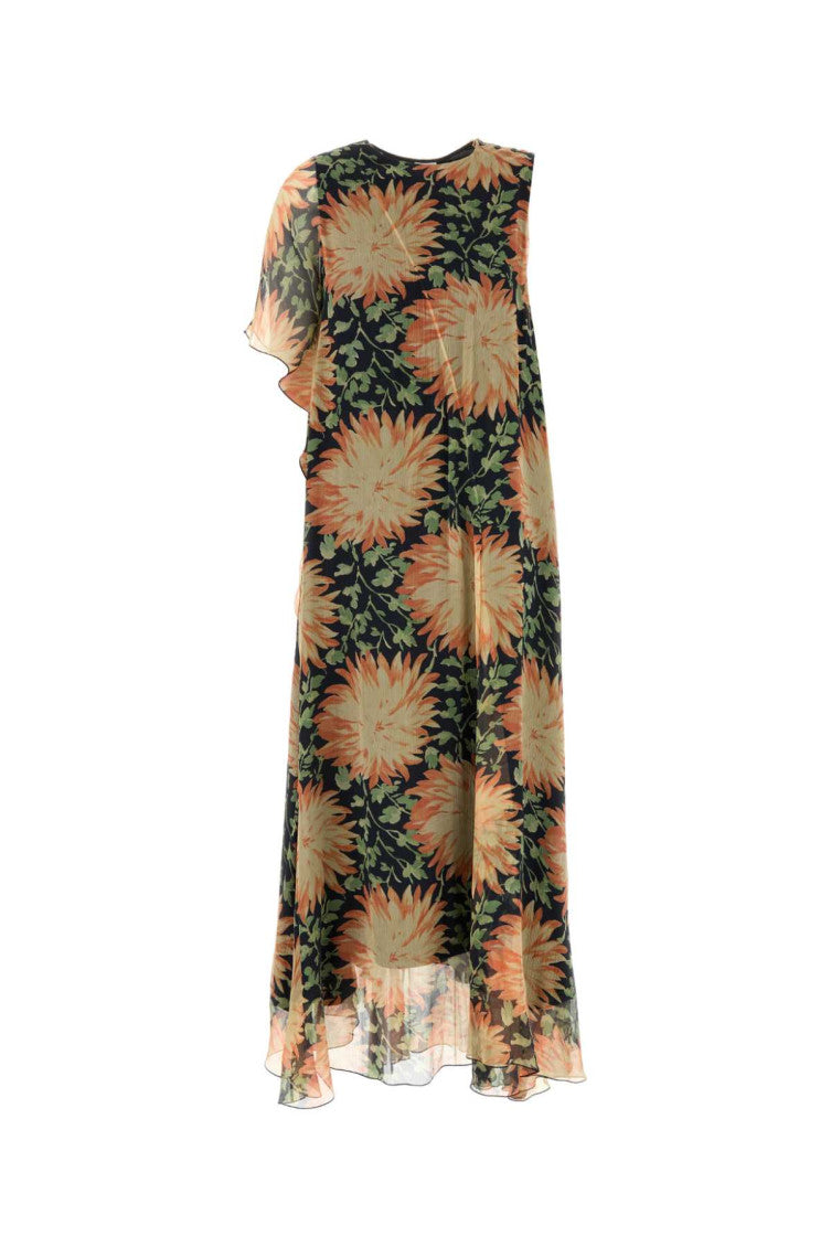 MultiColor Printed Silk Dress 1
