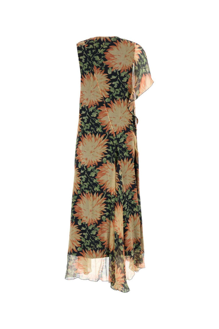 MultiColor Printed Silk Dress 2