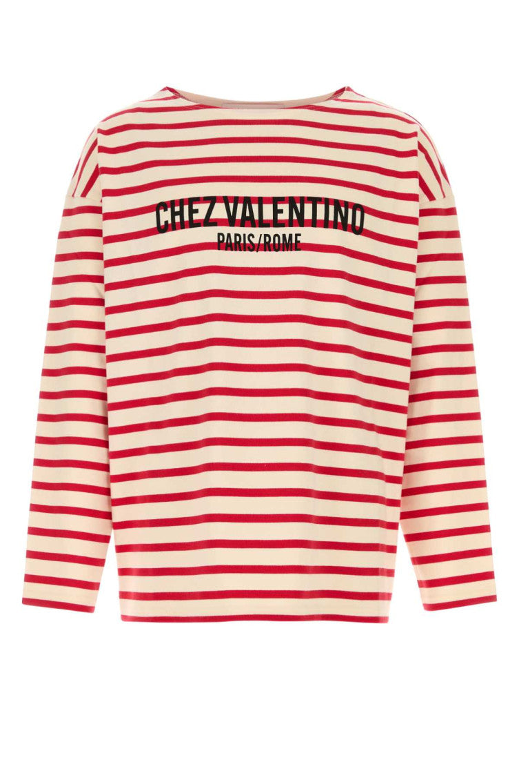 Red Embroidered Cotton T-shirt 1