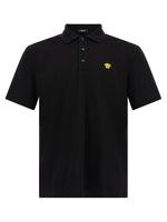 Black Solid Shirt Collar Polo 1