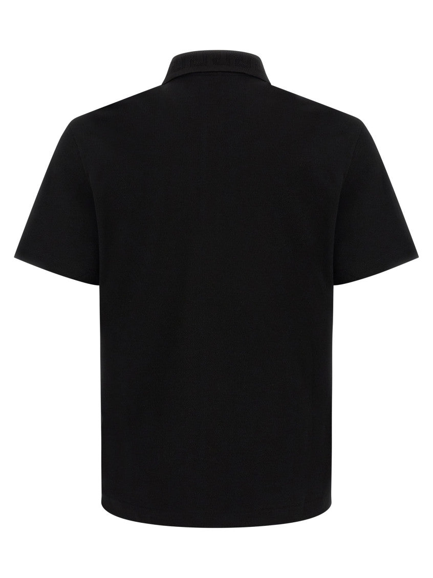 Black Solid Shirt Collar Polo 2