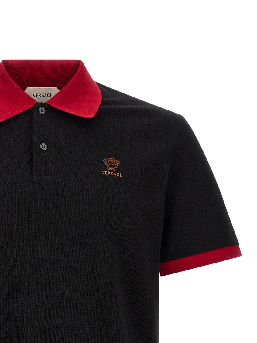 Black Solid Shirt Collar Polo 3