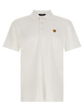 White Solid Shirt Collar Polo 1